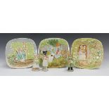 Three Beswick Beatrix Potter's figures, comprising Pickles, mark BP-3a, and Ginger and Simpkin, mark