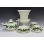 A Wedgwood Napoleon Ivy pattern part service, including teapot and cover, together with a mixed