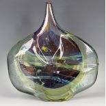 A large Mdina glass fish vase, designed and signed by Michael Harris, circa 1970, the central