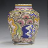 A Carter, Stabler & Adams Poole pottery vase, 1926-34, the high shouldered body painted by Mary