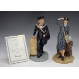 Two Royal Doulton limited edition figures, comprising Sailor, HN4632, with certificate No. 245,