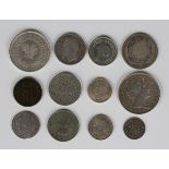 A group of foreign coins, comprising German States Bavaria one gulden 1838, Germany twenty pfennig