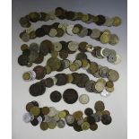A collection of mostly foreign coins, including a Germany two marks 1938, a Russia three kopeks