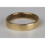 A gold wedding band ring, detailed '18ct', weight 7.8g, ring size approx W.Buyer’s Premium 29.4% (