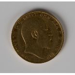 An Edward VII sovereign 1910.Buyer’s Premium 29.4% (including VAT @ 20%) of the hammer price. Lots