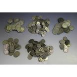 A collection of British pre-decimal coinage, including a quantity of pre-1947 half-crowns and