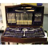 A George VI part canteen of silver Sandringham pattern cutlery, comprising twelve table forks, six