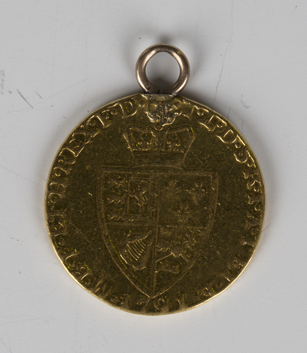 A George III spade guinea 1791, mounted as a pendant.Buyer’s Premium 29.4% (including VAT @ 20%) - Image 2 of 2