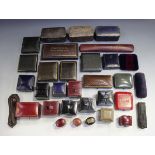 A collection of thirty-two Victorian and later mostly jewellery boxes and cases, including four