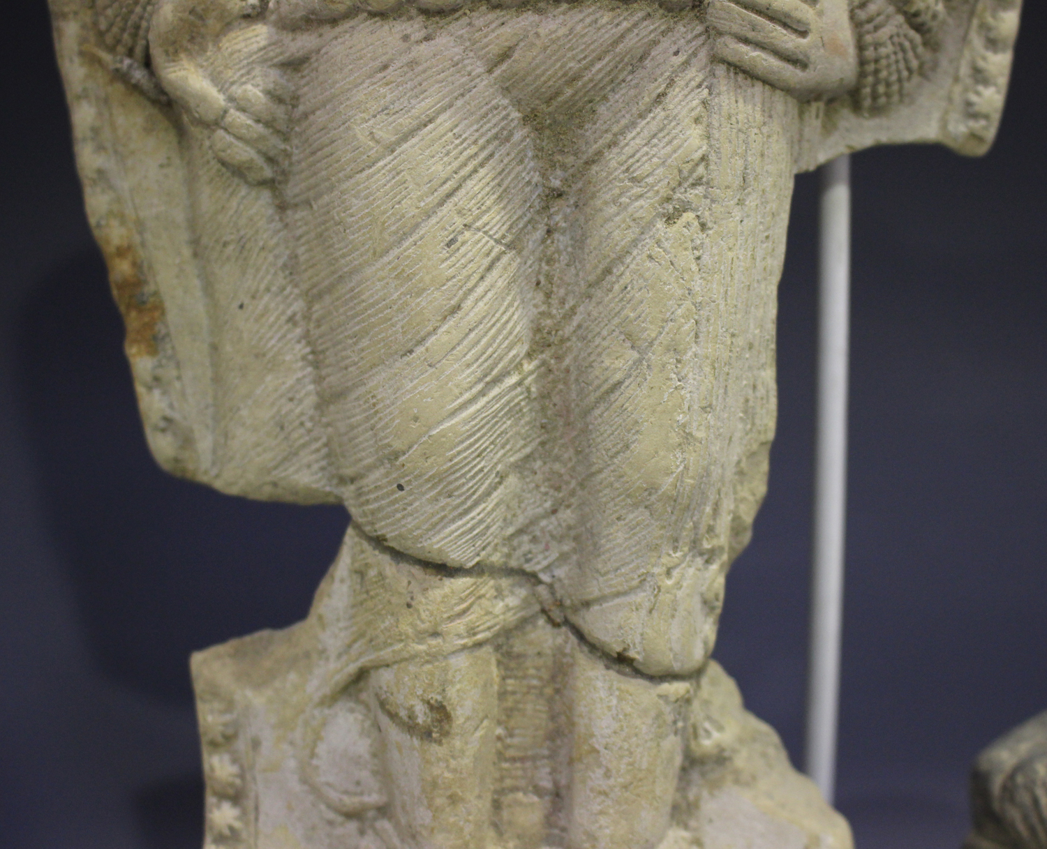 A West Bengal buff terracotta figural fragment, circa 1st century AD, in the form of a lower body - Image 13 of 14