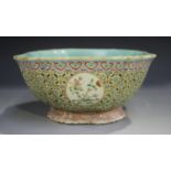 A Chinese famille rose enamelled porcelain bowl, mark of Xianfeng but probably later 19th century,