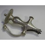 A Indian style tulwar handle, modern, with simulated damascened decoration, length 19cm.Buyer’s