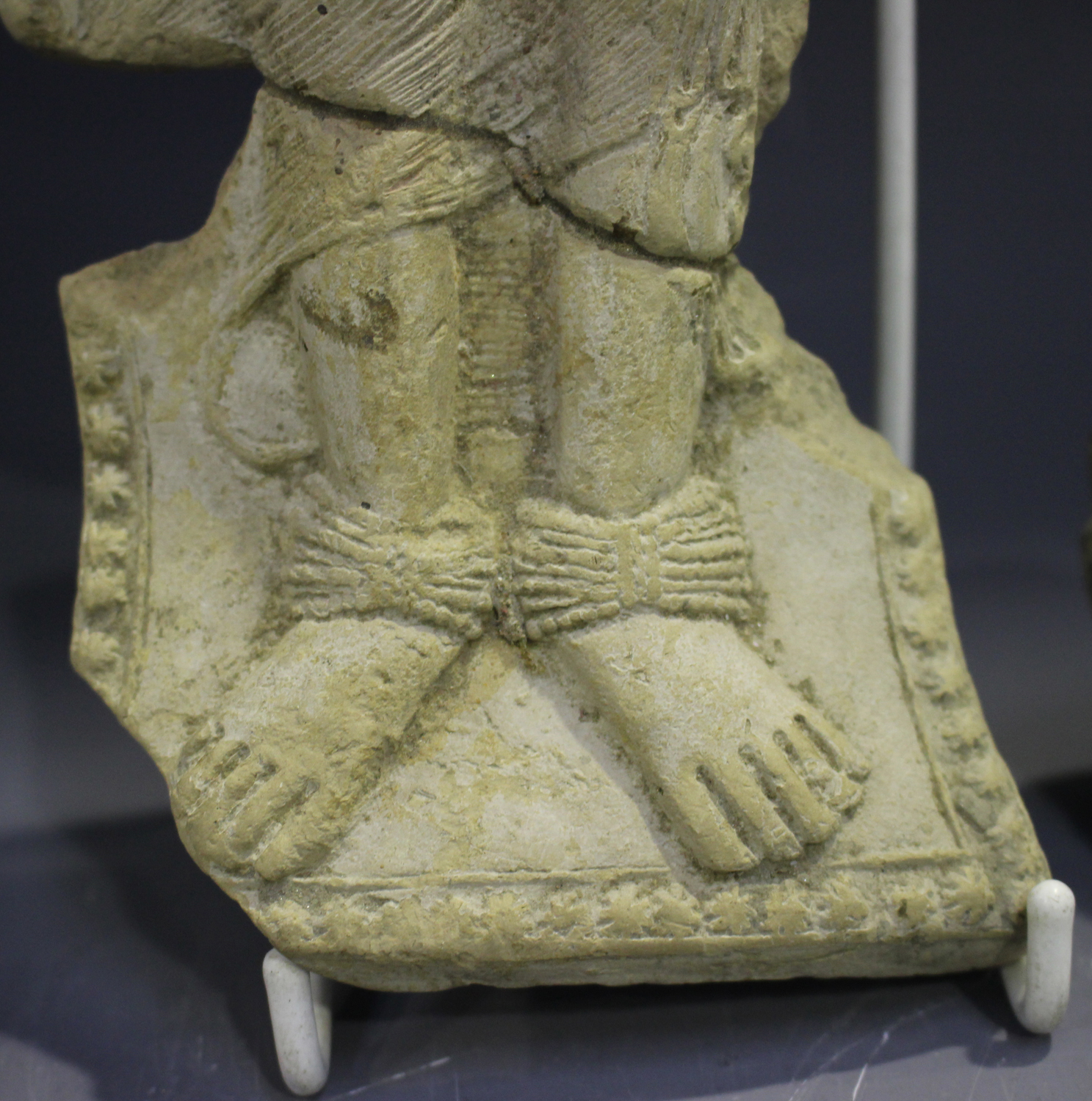 A West Bengal buff terracotta figural fragment, circa 1st century AD, in the form of a lower body - Image 12 of 14