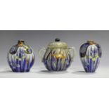 Three pieces of Japanese Fukagawa Imari porcelain, Meiji/Taisho period, each painted and gilt with