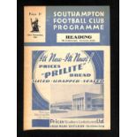 FOOTBALL PROGRAMMES. A group of eight programmes for Southampton Football Club, comprising four from