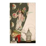 A set of 6 Art Nouveau colour lithographed postcards by Umberto Brunelleschi, 'Femme au Miroir', '