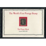 A collection of world stamps in albums, together with a Great Britain 1840 1d black in folder,