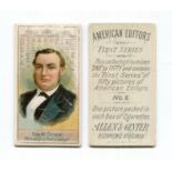 An album containing approximately 195 cigarette cards, the majority American, most odds, a few
