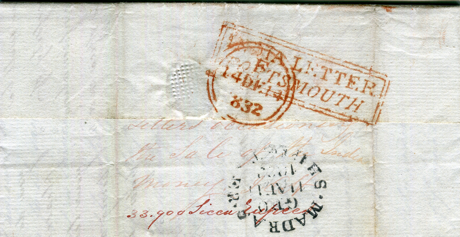 An album of pre stamp covers including 1773 Bishop Mark, Scottish Additional 1/2, penny post, - Image 3 of 4