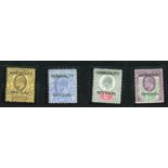A Great Britain Admiralty official 1903 1½d, 2d, 2½d and 3d, mint, all with certificates (SG 0103-