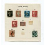 A collection of various stamp albums containing Great Britain and world stamps, including Great