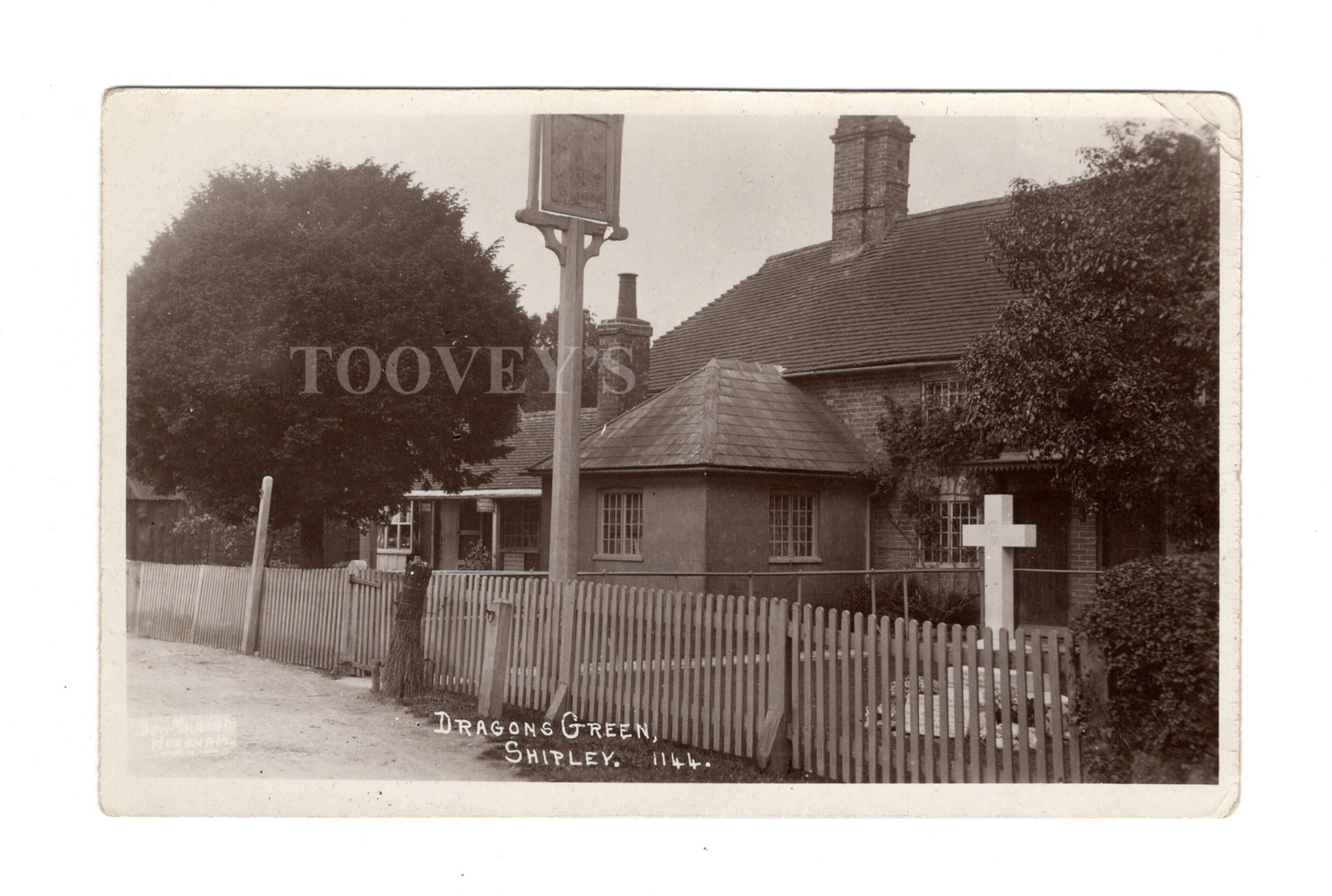 A collection of 19 photographic postcards of West Sussex, including postcards titled 'Shipley Post - Image 17 of 19