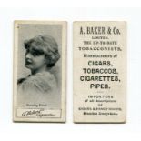 An album of cigarette cards, mostly odds, a few duplicates, including 3 A. Baker 'Actresses