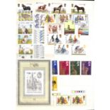 Three albums of world stamps and a stock book, together with Great Britain presentation packs and