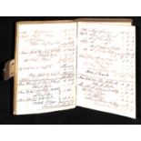 ACCOUNT BOOK. The account book of Lieutenant Streatfield, dated 1843-1854, comprising 143pp. of