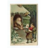 A large collection of postcards, the majority greetings cards for Christmas, New Year and Easter, or