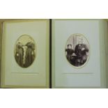 PHOTOGRAPHS. Three leather-bound albums containing approximately 190 cartes-de-visite and cabinet-