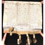 LEGAL DOCUMENTS. A group of five 16th and 17th century continental legal documents on vellum,
