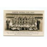 A photographic postcard titled 'Everton Football Club 1938-39' of the team and another of '
