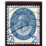 A Great Britain 1929 PUC 2½d blue stamp, inverted watermark used.Buyer’s Premium 29.4% (including