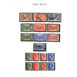 A collection of Great Britain stamps in two Windsor albums, including 1d reds used, George V