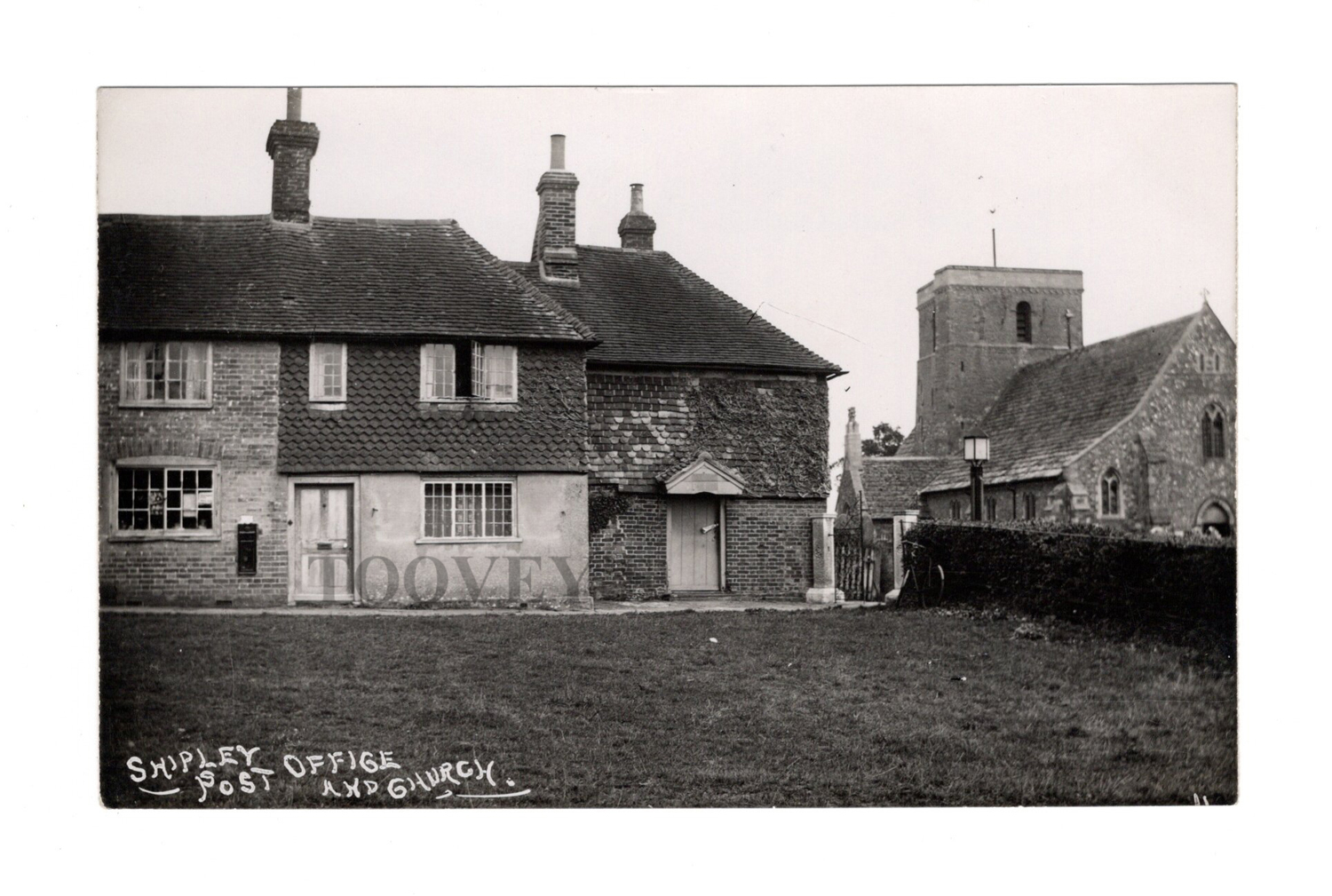 A collection of 19 photographic postcards of West Sussex, including postcards titled 'Shipley Post - Image 18 of 19