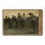 SPORT. An album of ephemera relating to sport, including a cabinet size photograph of a golfer
