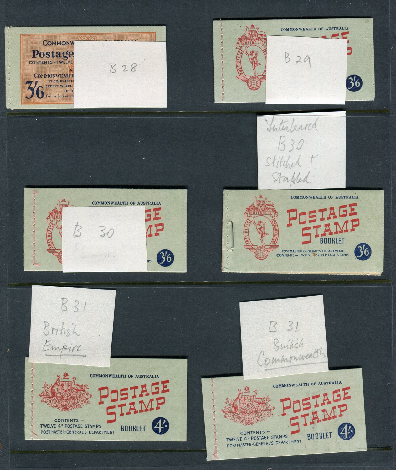 Australia booklets from 1952 to 1970 including 1967 military post 50 cent booklet (total 22 - Image 2 of 2