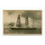 An album containing approximately 128 postcards of shipping interest, many of windjammers, including