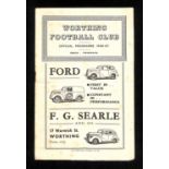 FOOTBALL PROGRAMMES. A group of six programmes for Worthing Football Club, circa 1946-1953.This