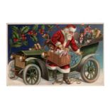 A collection of 24 Christmas greetings cards, the majority featuring Father Christmas.Buyer’s
