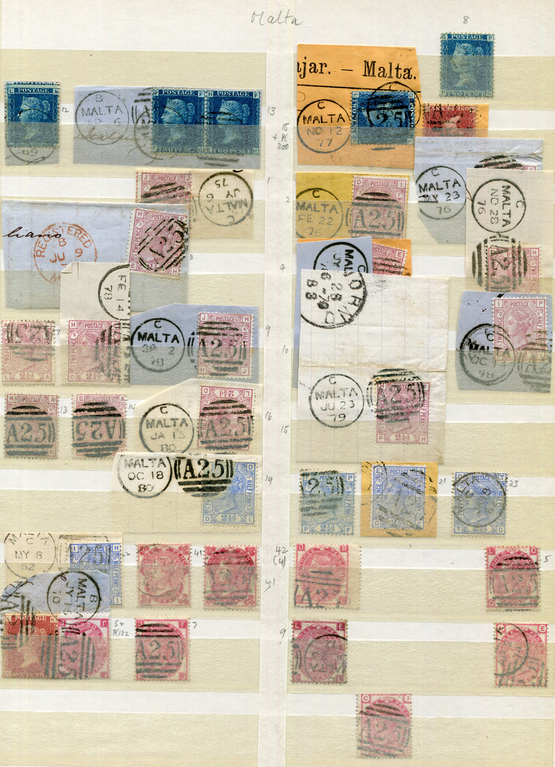 A collection of Great Britain used abroad stamps in three stock books and on stock cards, fine - Image 2 of 4