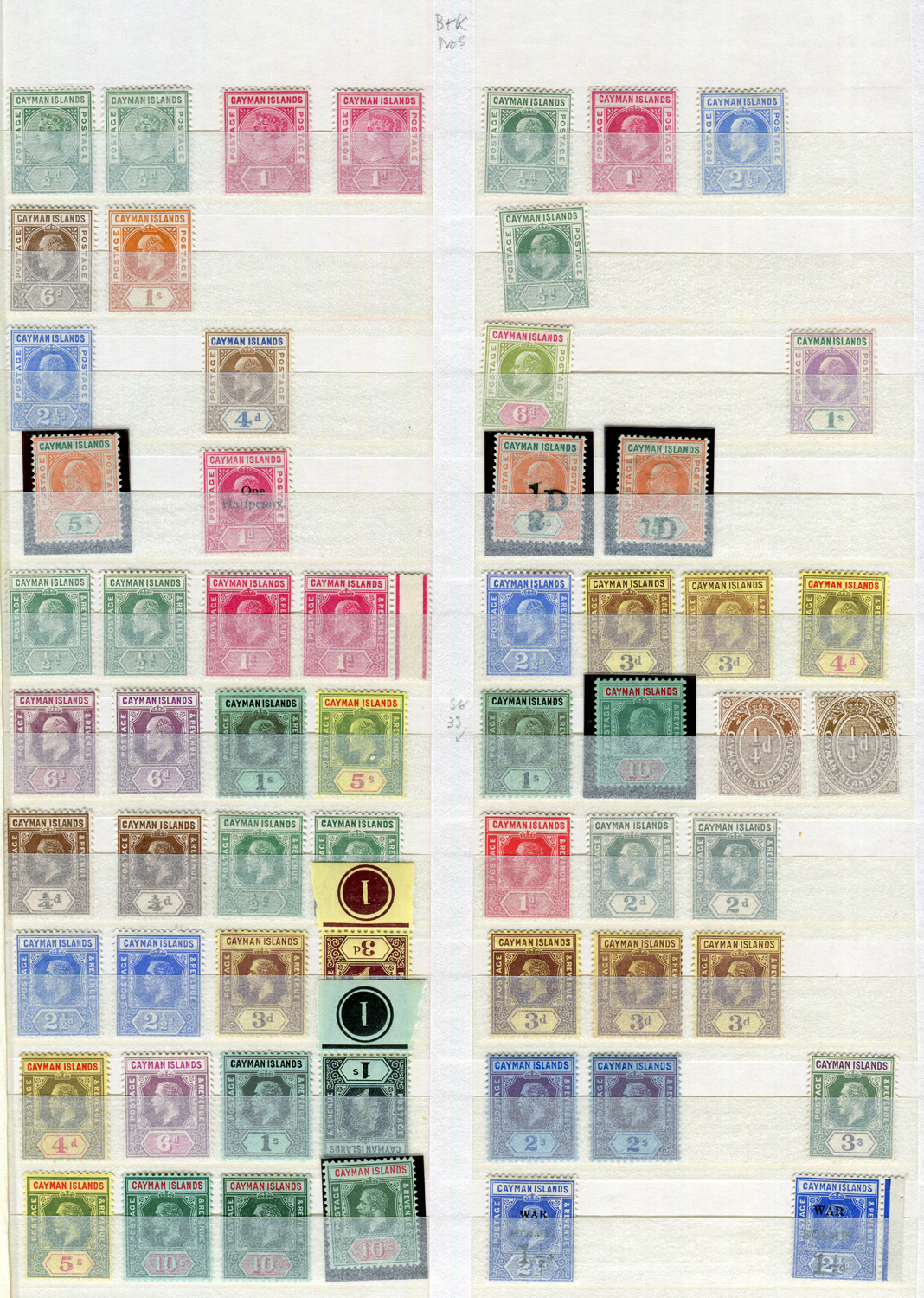 Cayman Islands mint stamp collection in stock book with 1907 to 5 shillings, 1907 ½d on 5 - Image 4 of 4