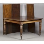 A William IV mahogany extending pull-out dining table, in the manner of Gillows of Lancaster, the