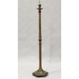 An Art Deco chinoiserie decorated walnut lamp standard, height 160cm.Buyer’s Premium 29.4% (