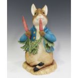 Four large Border Fine Arts 'The World of Beatrix Potter' resin figures, comprising Peter Rabbit