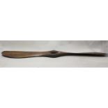 An early 20th century teak two-blade aircraft propeller, length 267cm (faults).Buyer’s Premium 29.4%