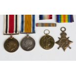 A 1914-15 Star to 'M2:117047. Pte.A.Bumfrey, A.S.C.', a 1914-18 British War Medal and a 1914-19