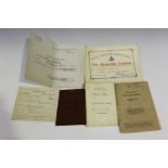 A collection of military ephemera relating to A.H. Kilbey, father and son, who served during the