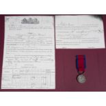 A Waterloo Medal 1815 to 'Robert Moore, Royal Artill.Drivers', fitted with steel clip and suspension